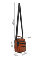 Men's Brown Long Strap Leather Handbag | Derimod