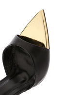 Kadın Siyah Bilekten Bantlı İnce Topuklu Deri Ayakkabı | Derimod