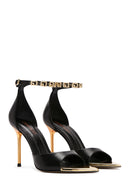 Kadın Siyah Bilekten Bantlı İnce Topuklu Deri Ayakkabı | Derimod