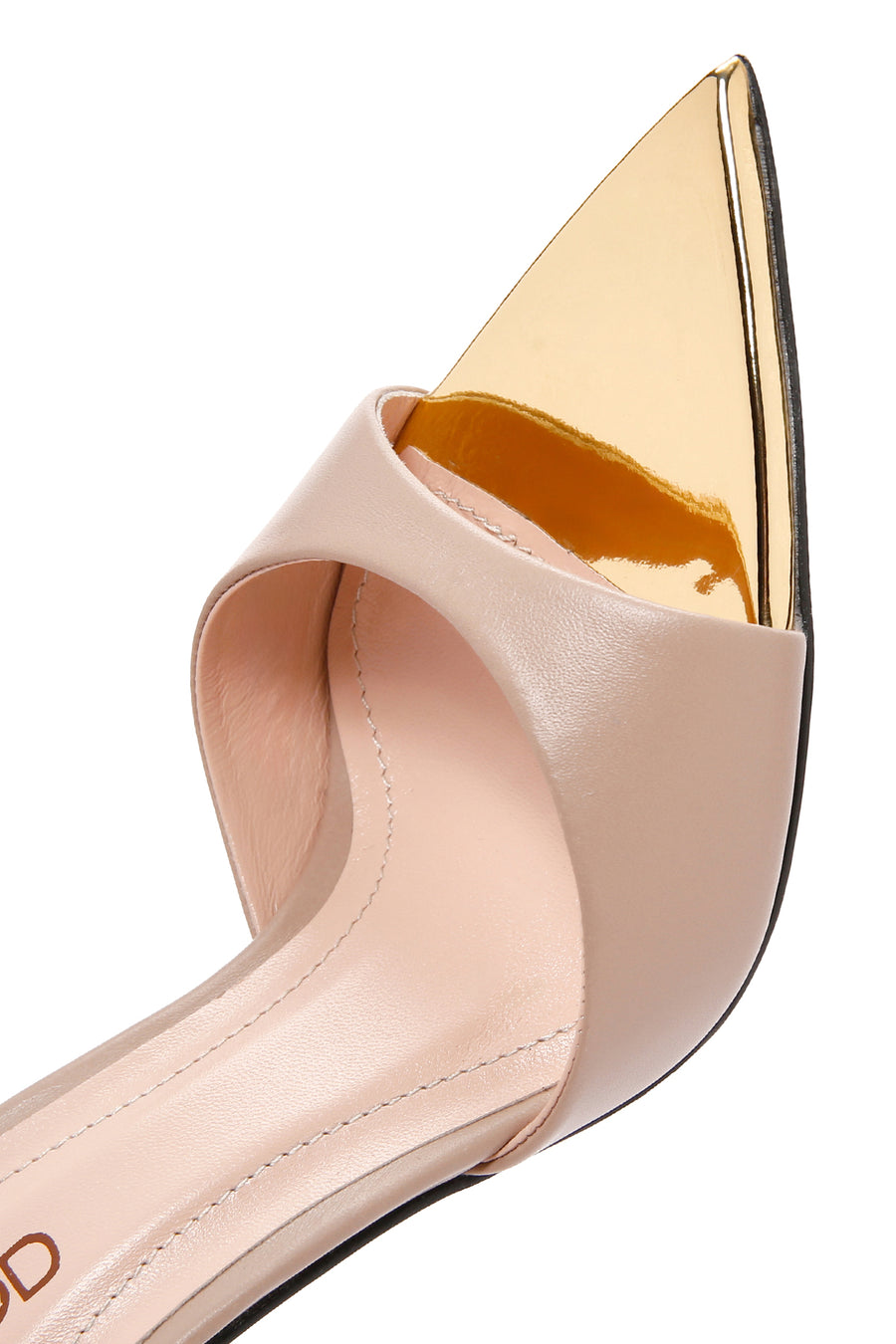 Women's Beige Ankle Strap Thin Heel Leather Shoes