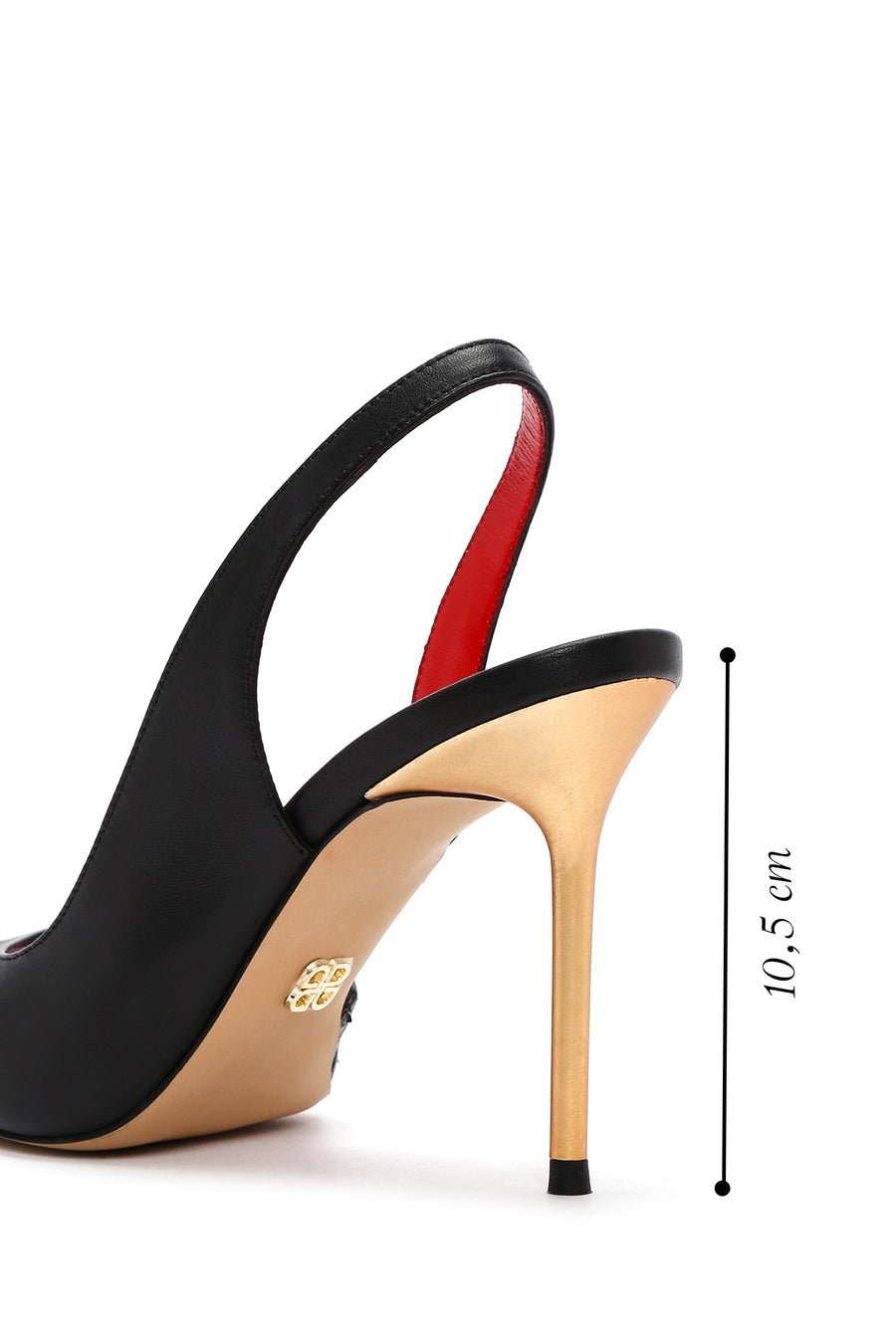 Women's Black High Heel Leather Sandals
