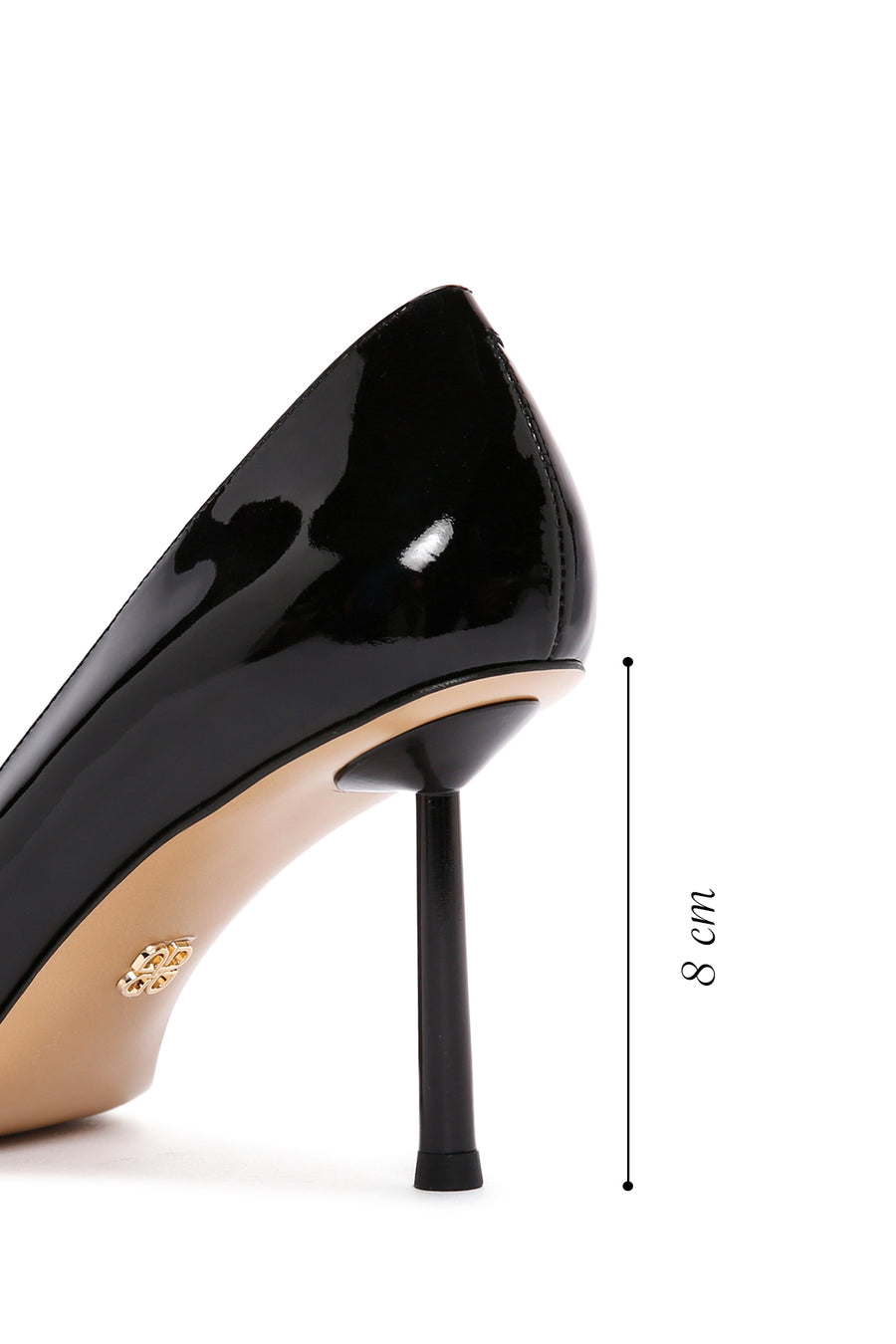 Women's Black Heeled Leather Stiletto