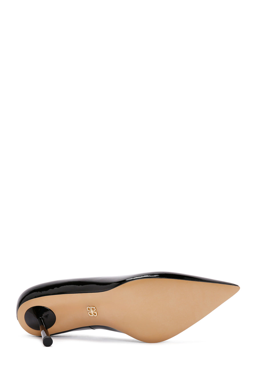 Women's Black Heeled Leather Stiletto