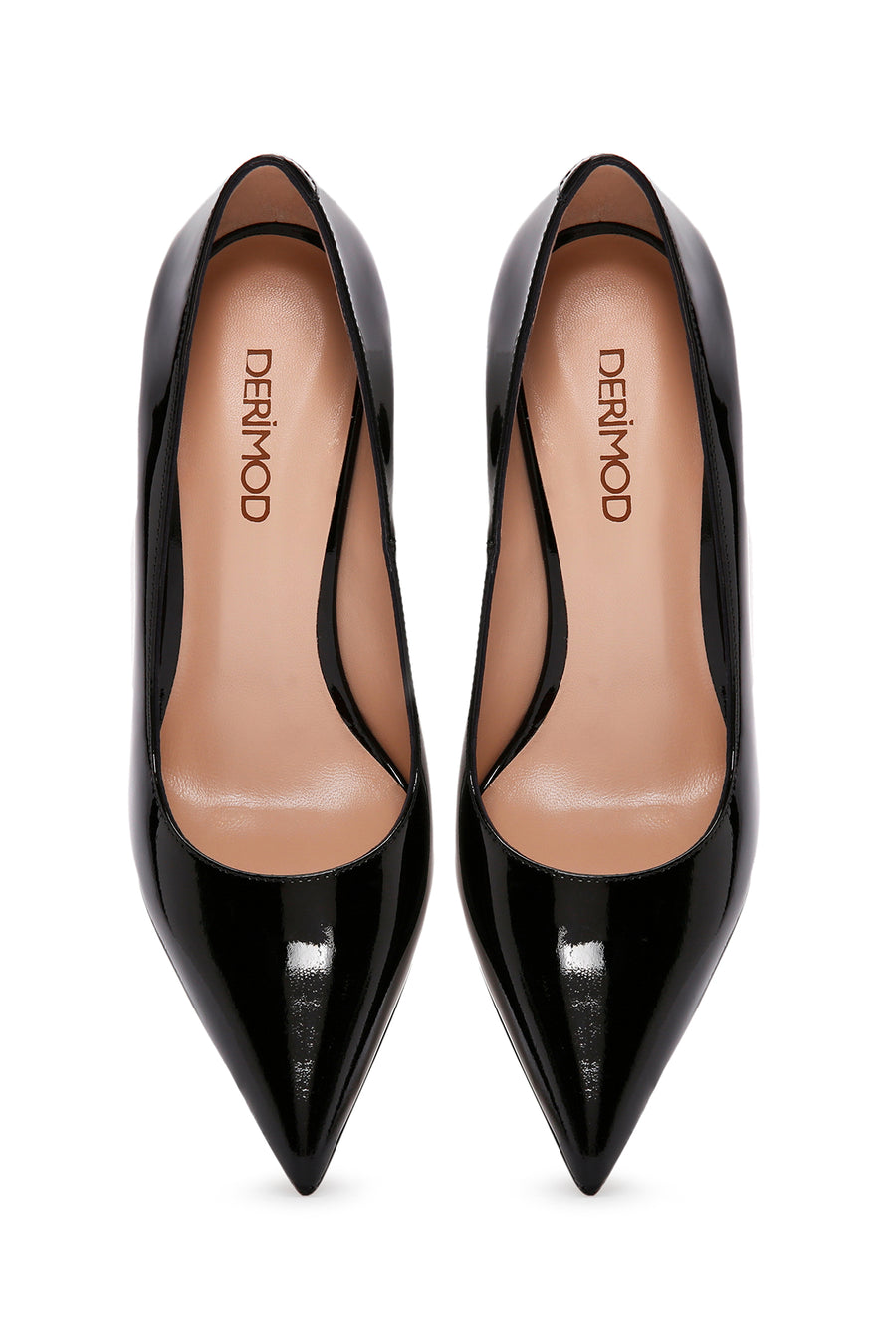 Women's Black Heeled Leather Stiletto