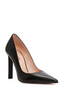 Kadın Siyah İnce Topuklu Deri Stiletto | Derimod