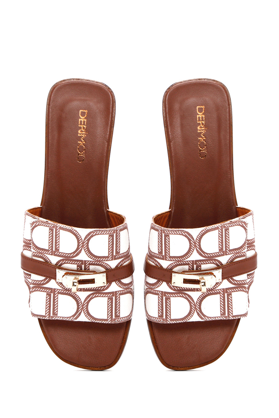 Women's Brown Leather Slippers