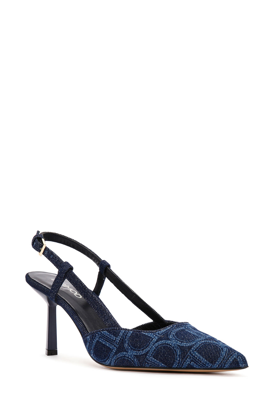 Women's Blue Ankle Strap Thin Heel Stiletto