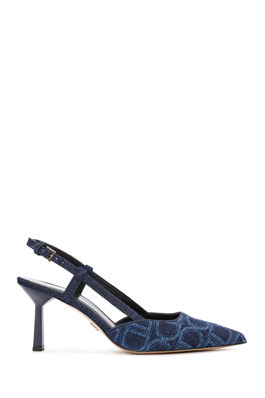 Women's Blue Ankle Strap Thin Heel Stiletto
