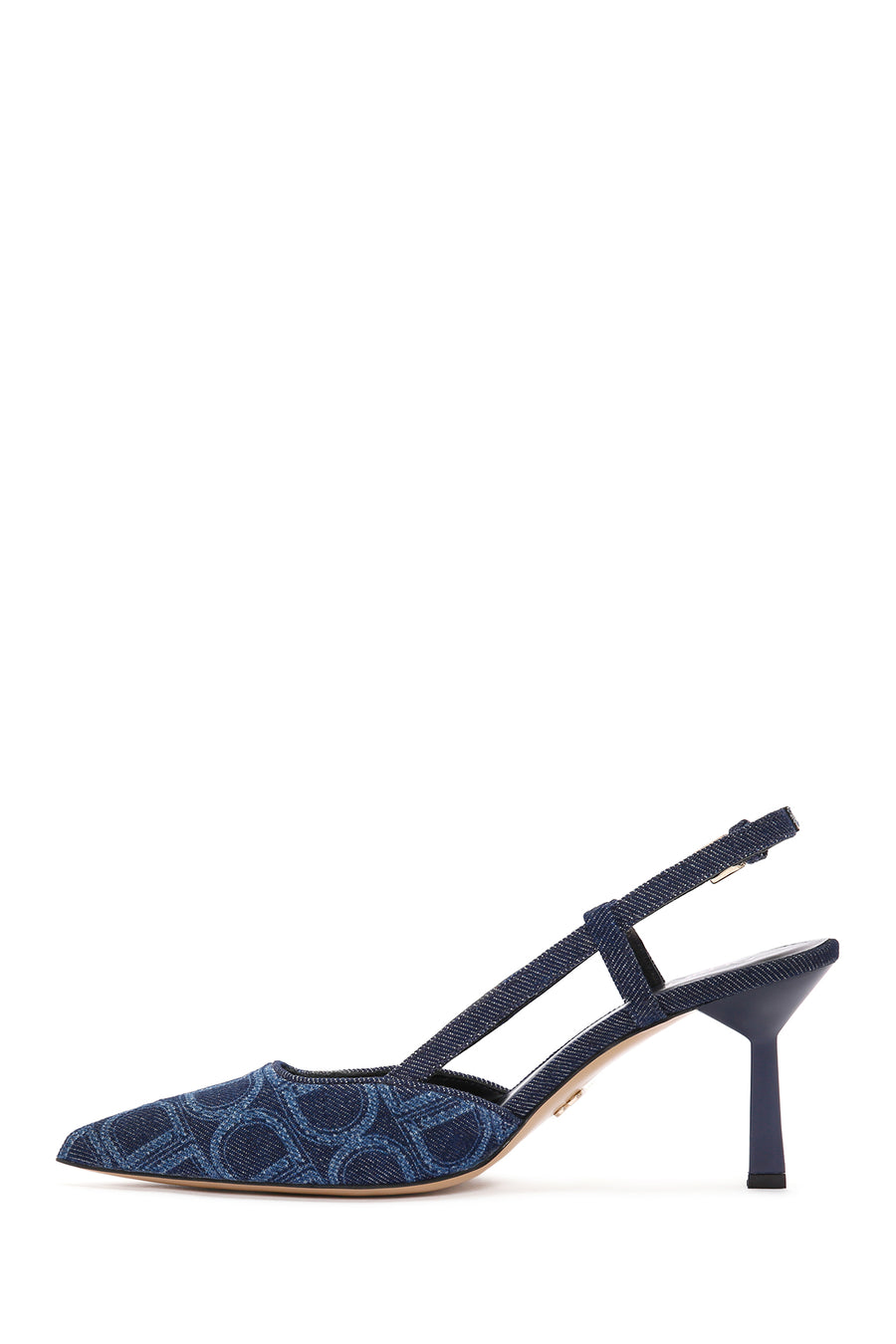 Women's Blue Ankle Strap Thin Heel Stiletto