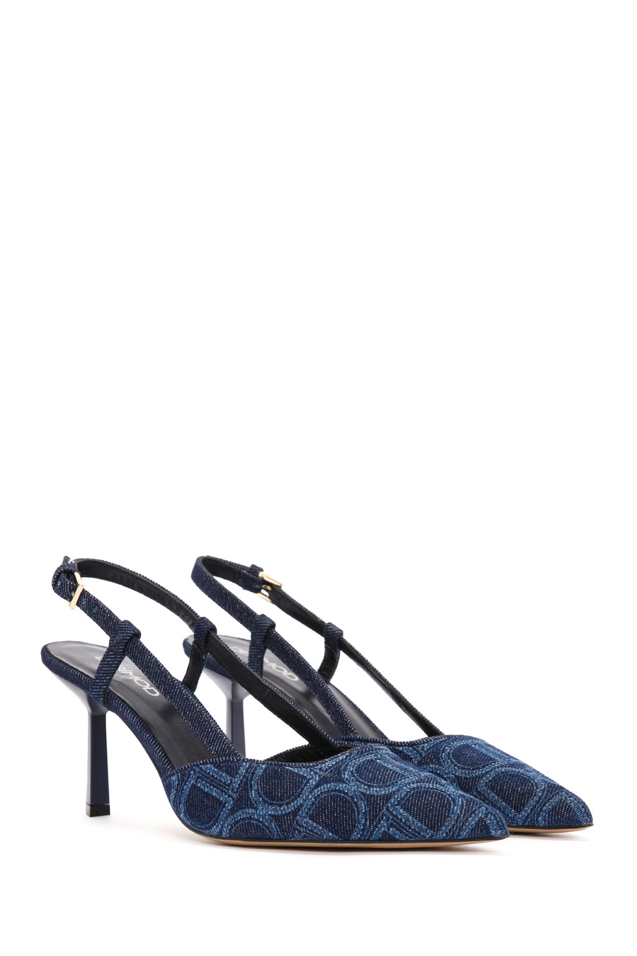 Women's Blue Ankle Strap Thin Heel Stiletto