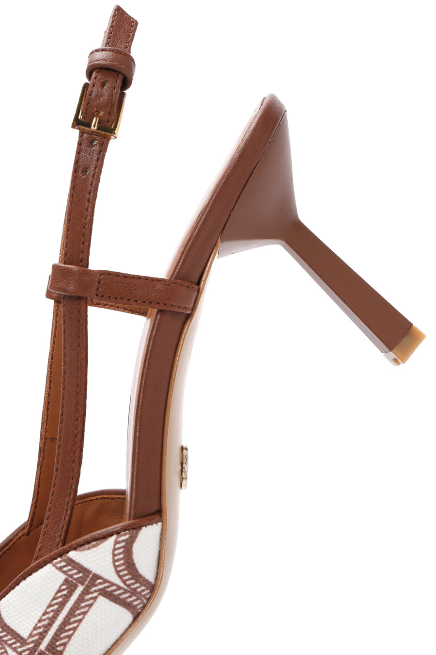 Women's Brown Ankle Strap Thin Heel Stiletto