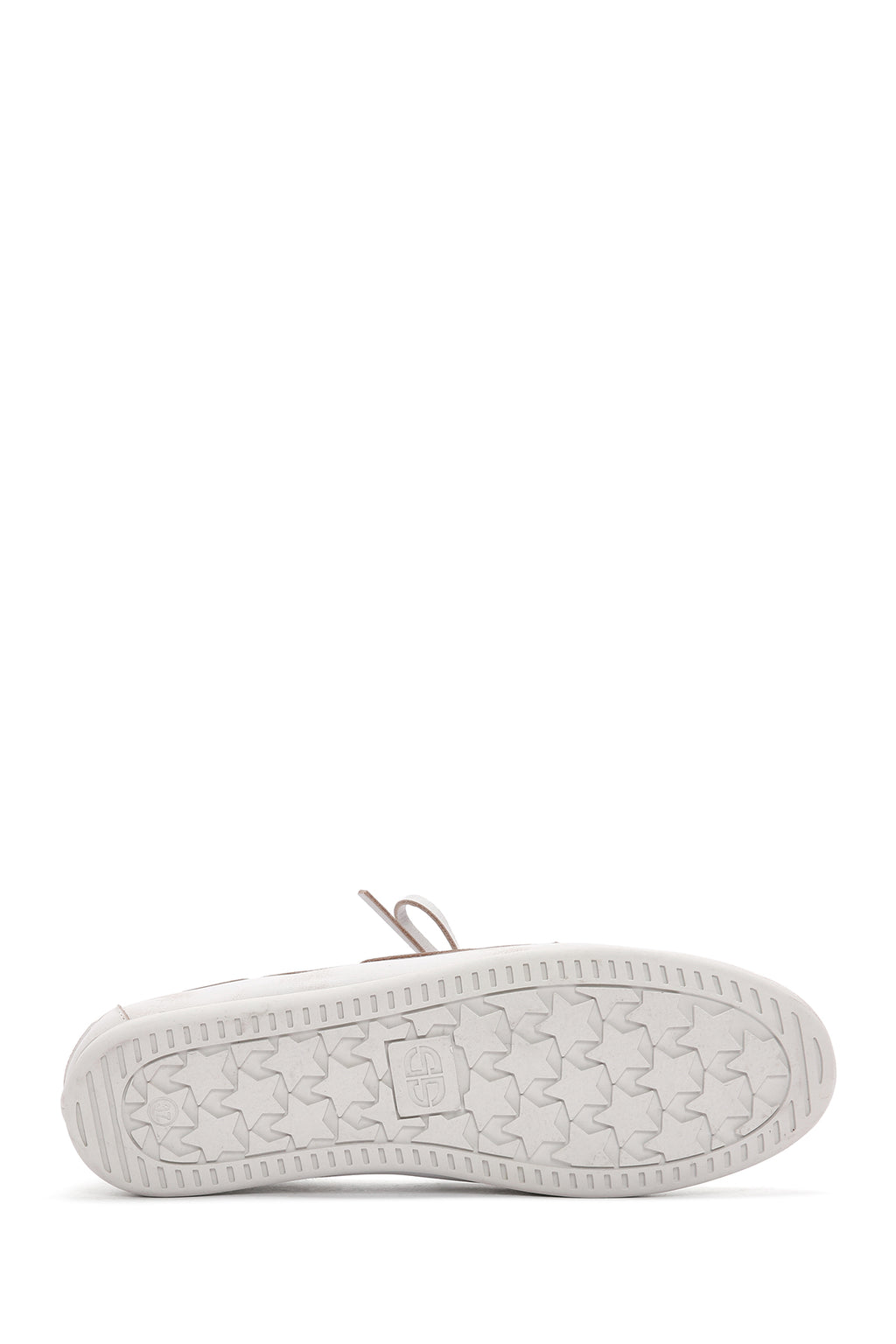 Kadın Beyaz Deri Maskülen Loafer