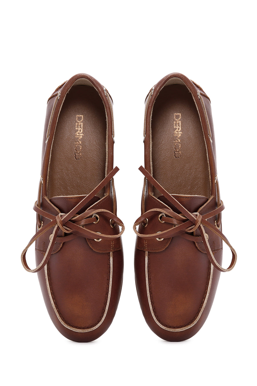 Women's Tan Leather Masculine Loafer