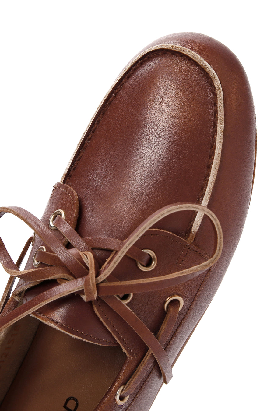 Women's Tan Leather Masculine Loafer
