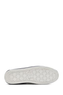 Women's Navy Blue Leather Masculine Loafer | Derimod