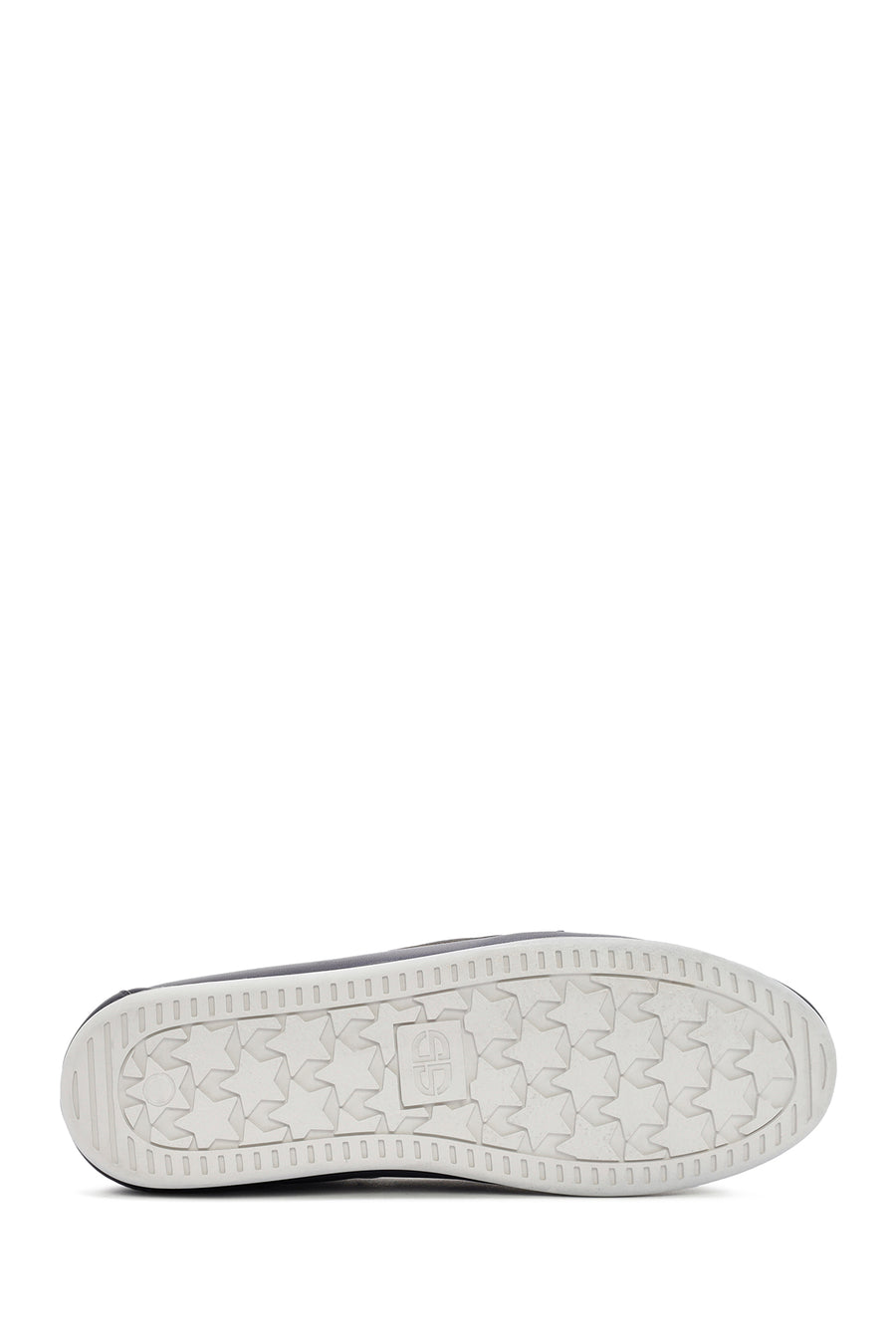 Women's Navy Blue Leather Masculine Loafer
