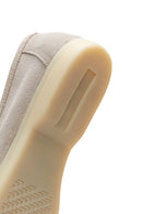 Kadın Bej Süet Deri Maskülen Loafer | Derimod