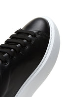 Kadın Siyah Bağcıklı Kalın Tabanlı Deri Sneaker | Derimod