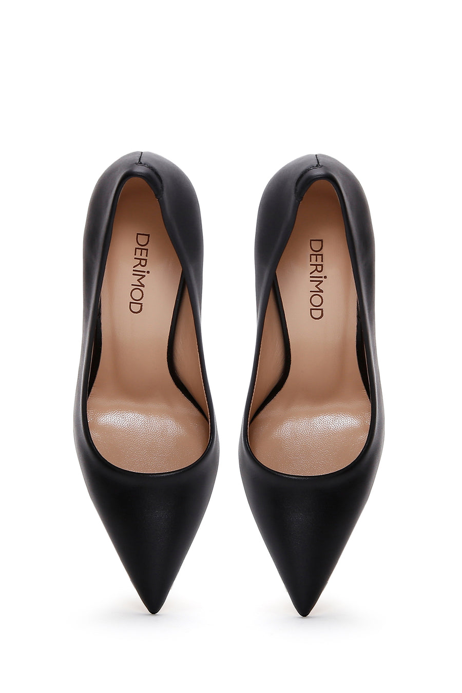 Kadın Siyah İnce Topuklu Deri Stiletto