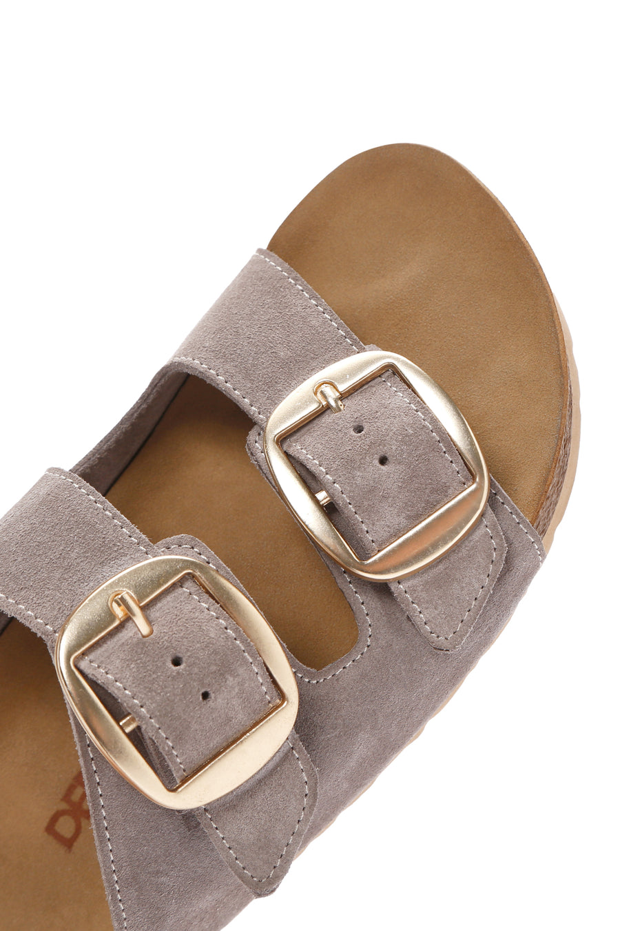 Women's Beige Suede Leather Slippers