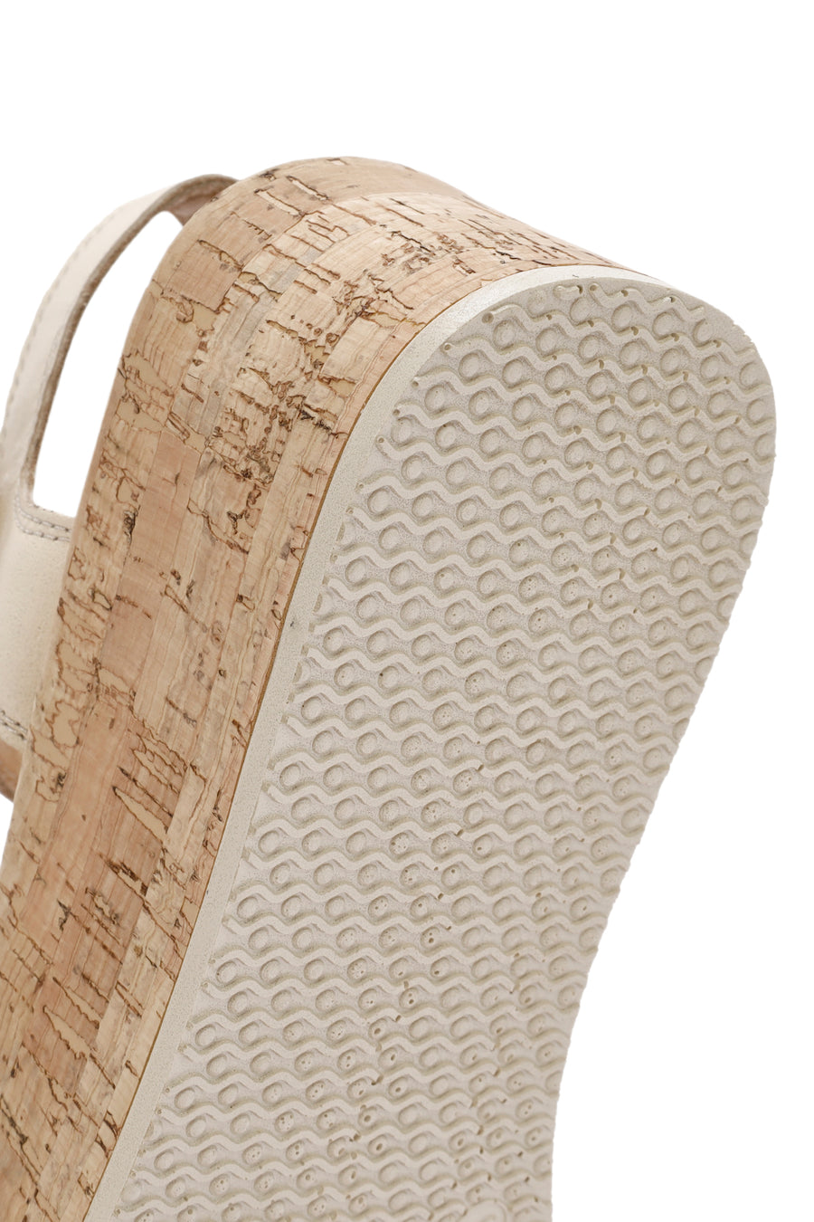 
Women's Beige Thick-Soled Ankle-Strap Leather Sandal
