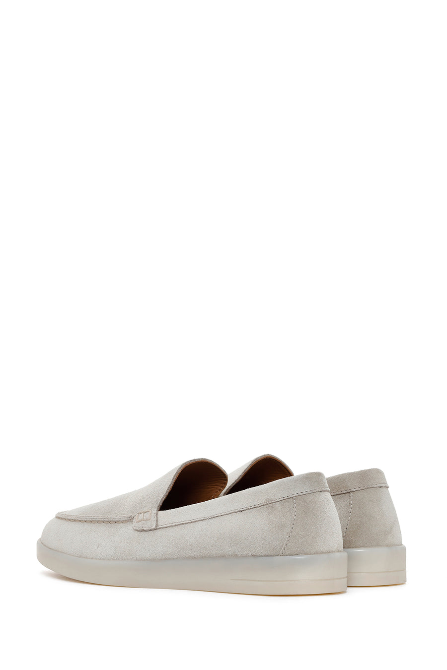 Women's Beige Suede Leather Loafer