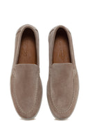 Women's Gray Suede Leather Loafer | Derimod