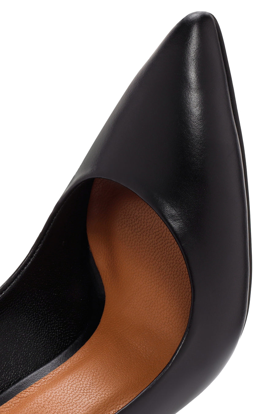 Women's Black Thin High Heels Leather Stiletto