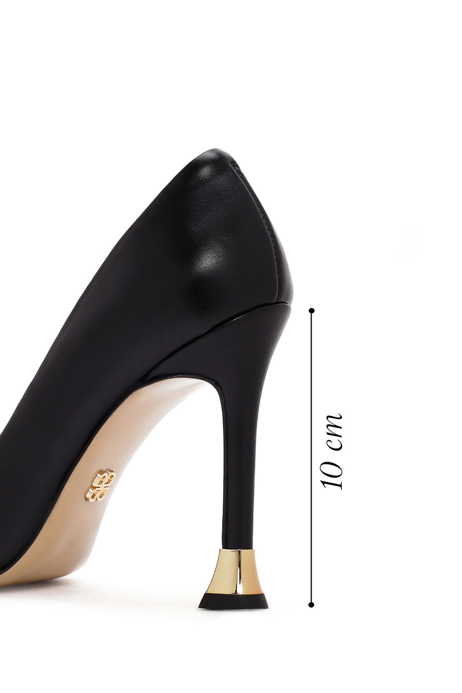 Women's Black Thin High Heels Leather Stiletto