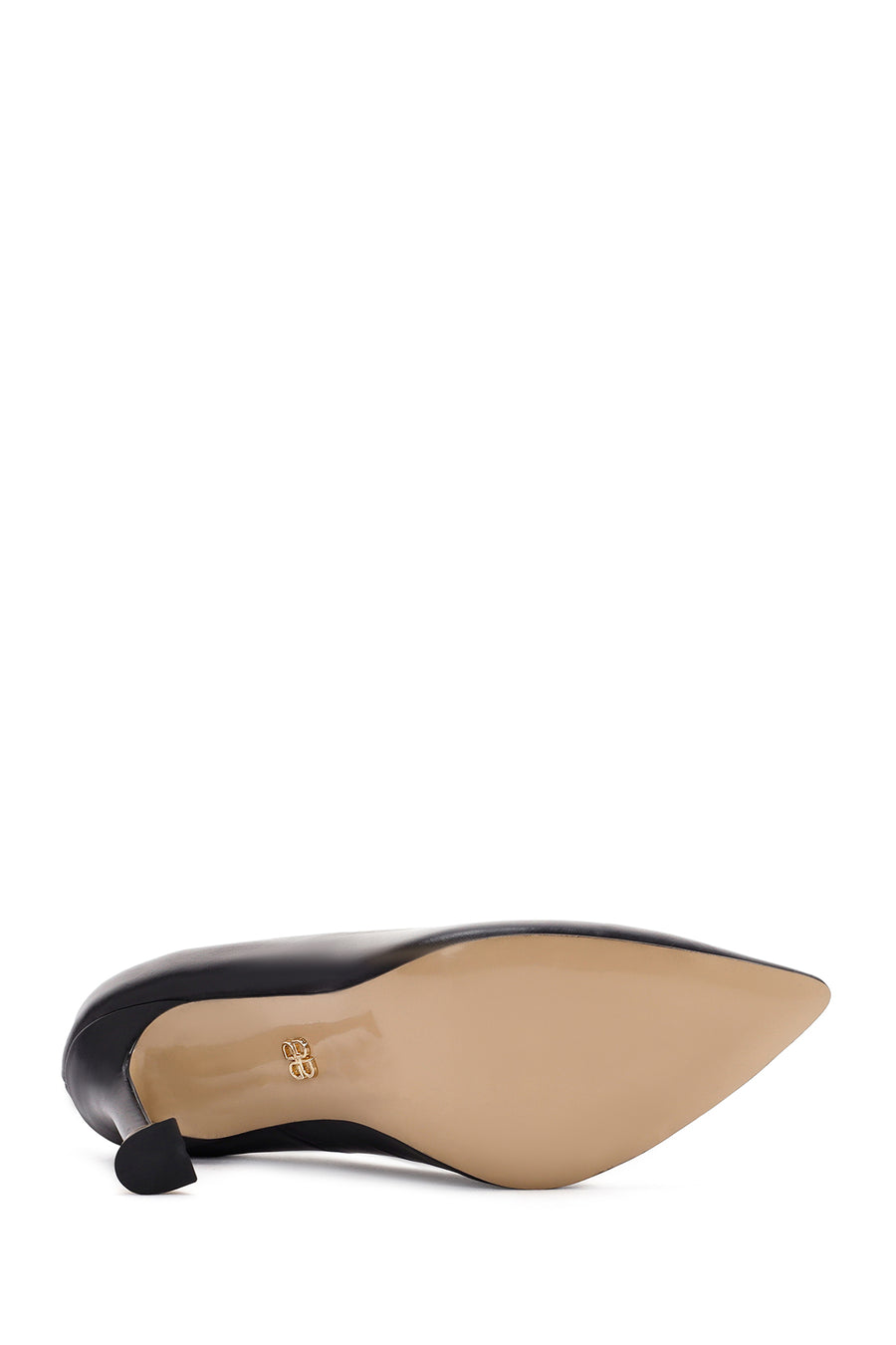 Women's Black Thin High Heels Leather Stiletto