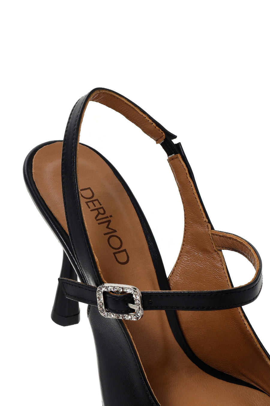 Women's Black Heeled Leather Shoes