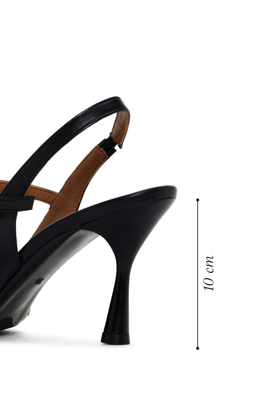 Women's Black Heeled Leather Shoes