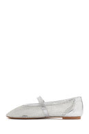 Kadın Gümüş Tokalı Deri Babet | Derimod