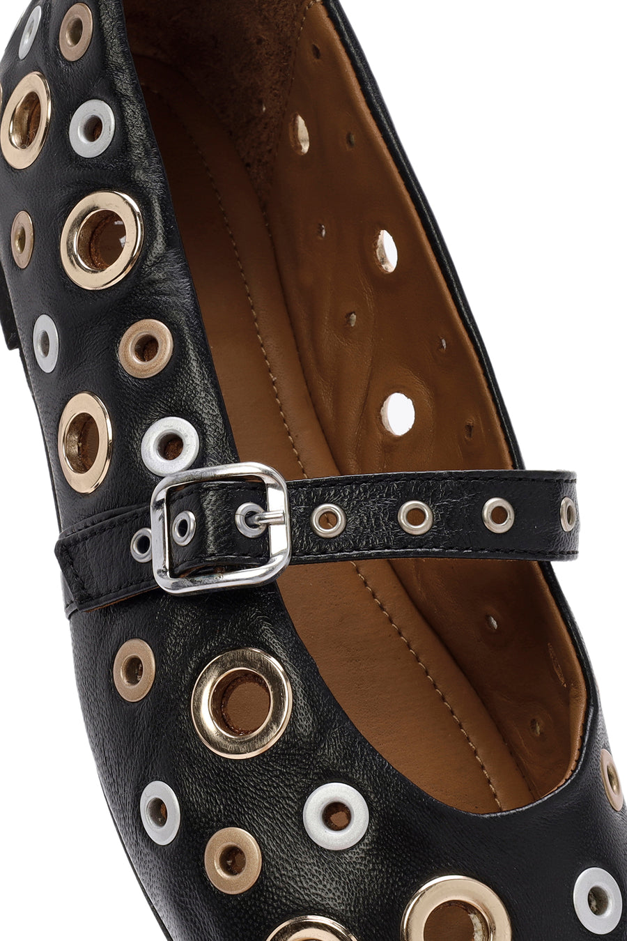 
Women's Black Leather Ballet Flats
