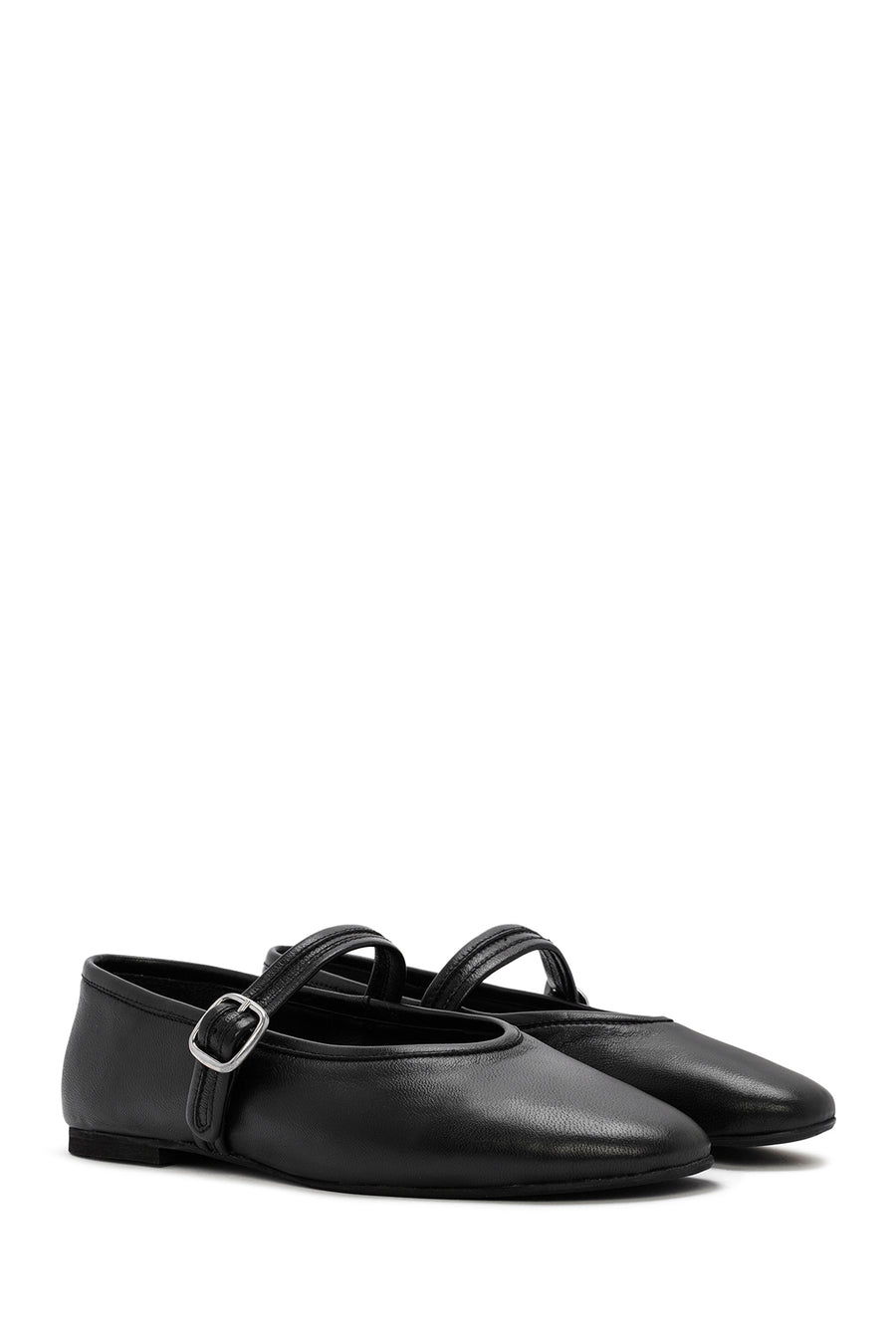 
Women's Black Leather Ballet Flats
