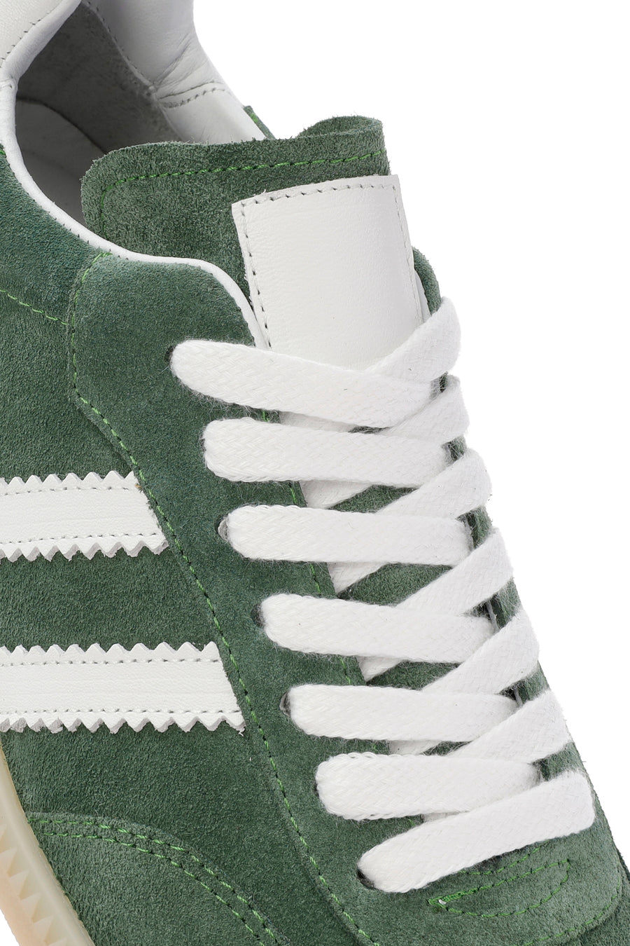 Kadın Yeşil Bağcıklı Süet Deri Sneaker