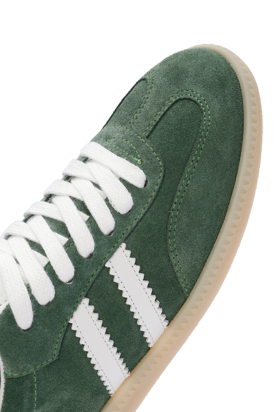 Kadın Yeşil Bağcıklı Süet Deri Sneaker