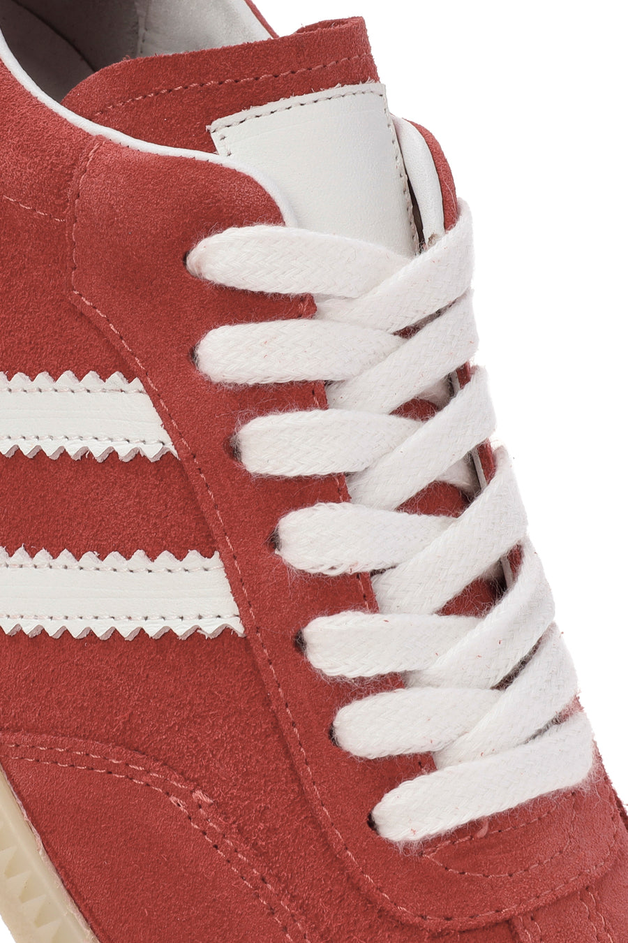 Kadın Kırmızı Bağcıklı Süet Deri Sneaker