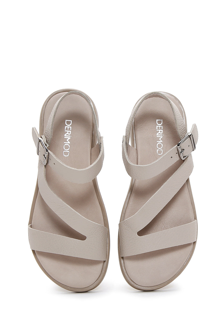 Women's Mink Ankle Strap Leather Sandals