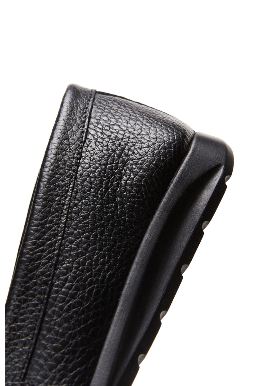 Kadın Siyah Deri Comfort Loafer