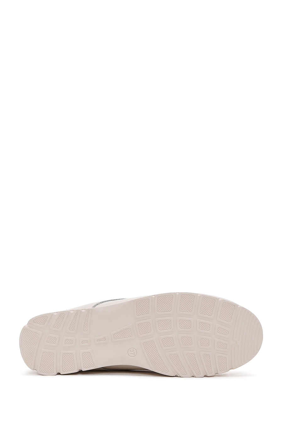 Women's Beige Leather Comfort Casual Shoes