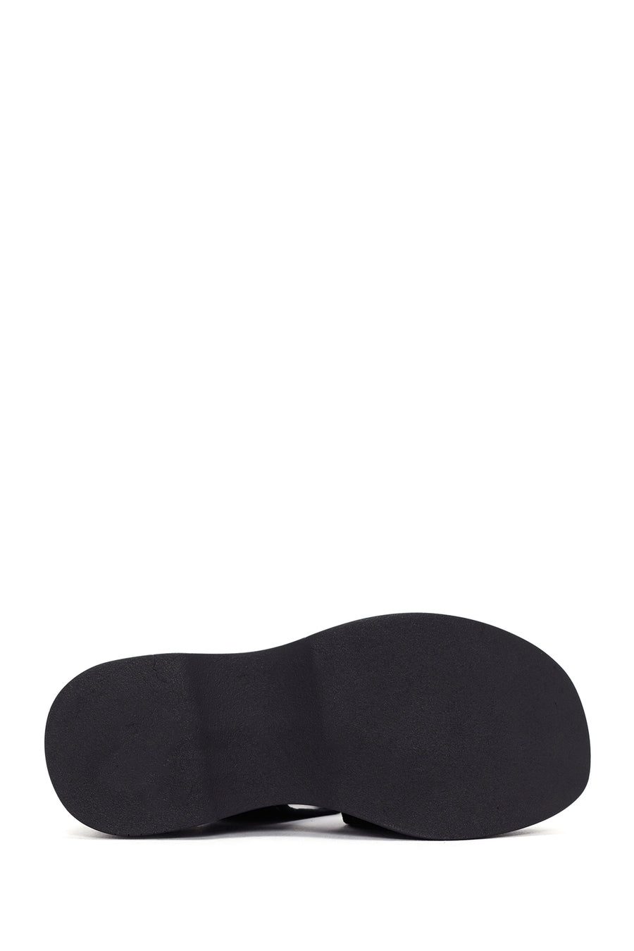 Women's Black Ankle Strap Thick Soled Suede Leather Sandals