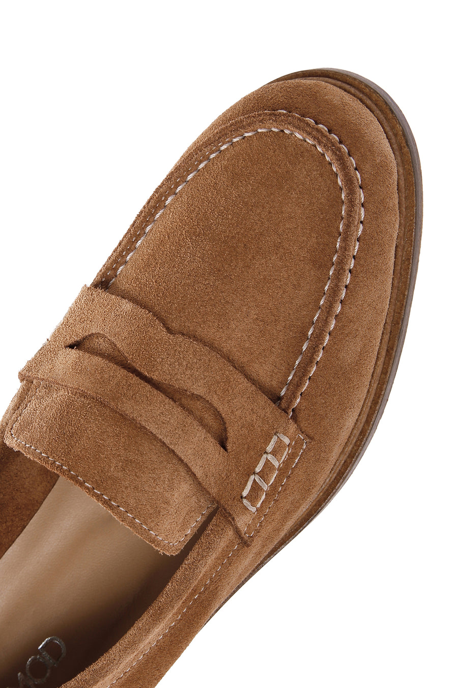 Kadın Taba Süet Deri Maskülen Loafer