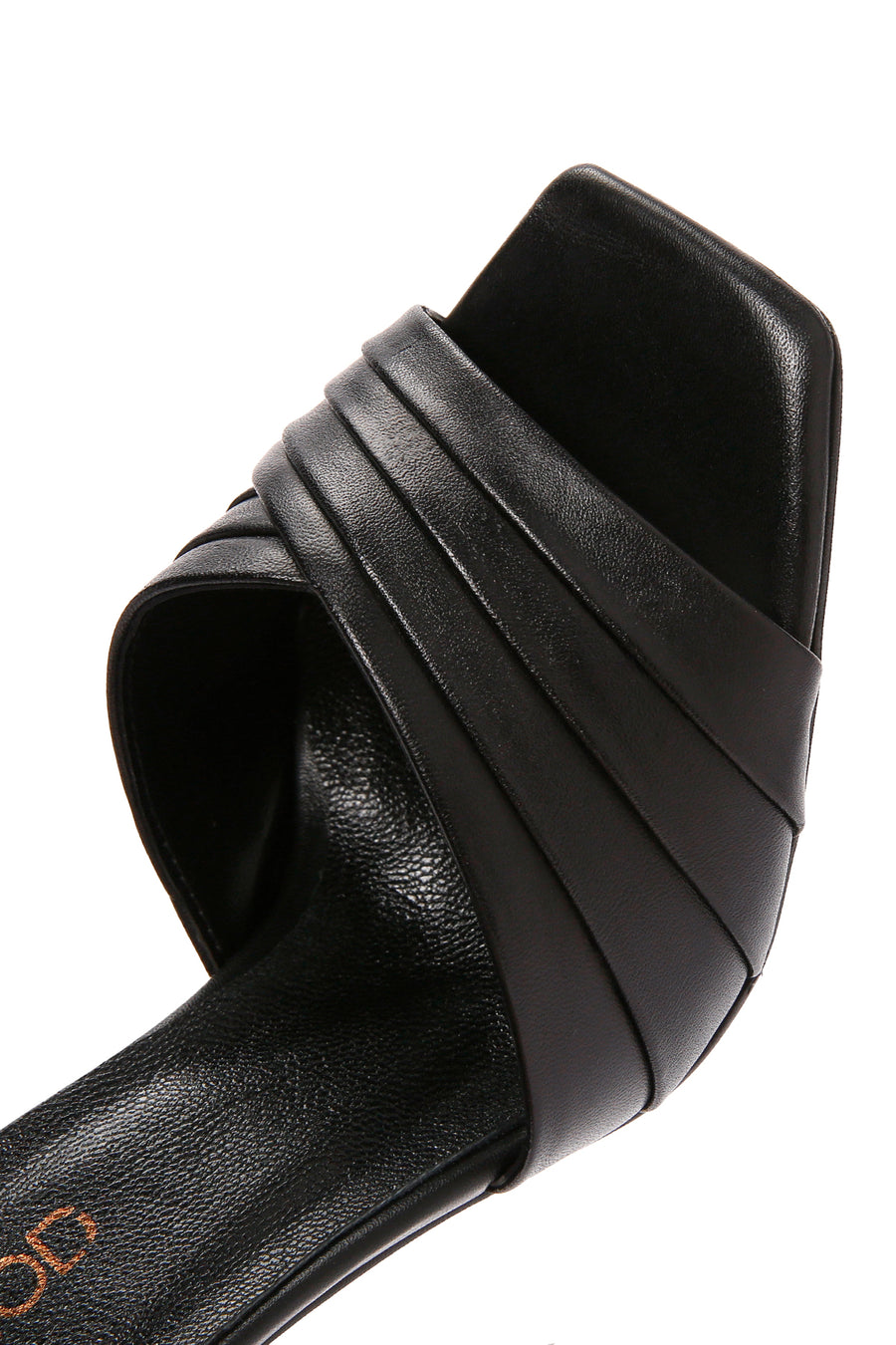 Women's Black Ankle Strap Thin Heeled Leather Sandals