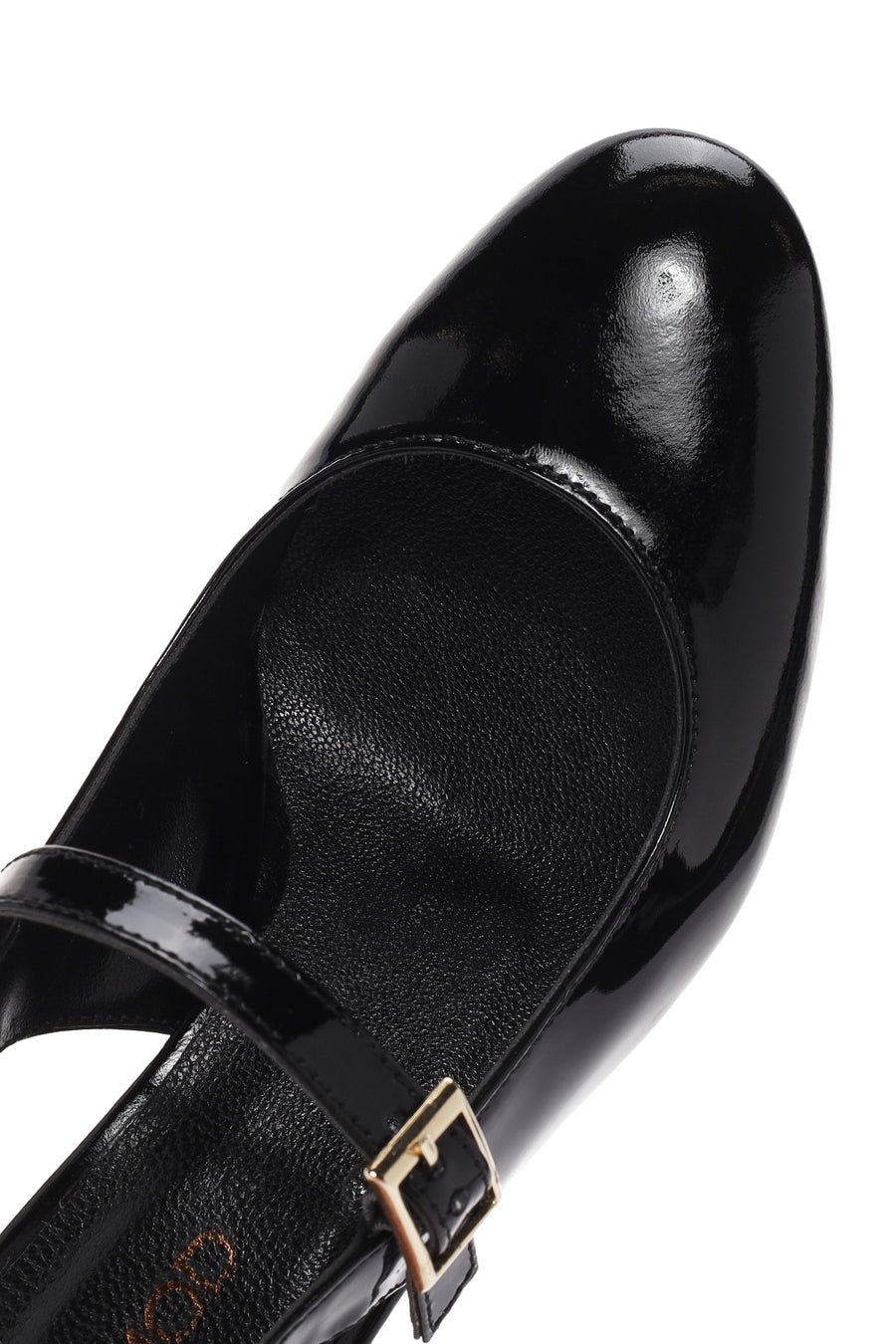 Women's Black Open Back Strappy Heels Patent Leather Stiletto