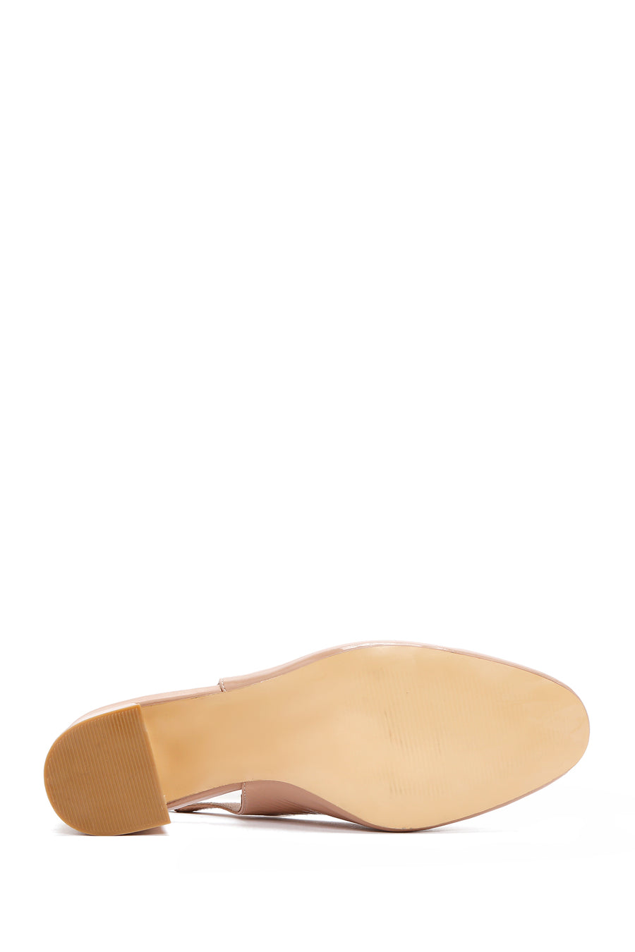 Women's Beige Open Back Strappy Heels Patent Leather Stiletto