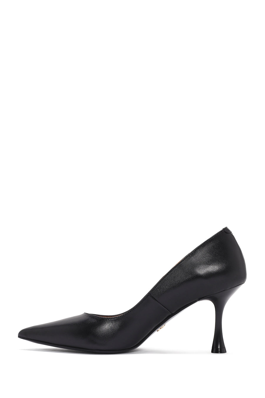 Kadın Siyah İnce Topuklu Deri Stiletto