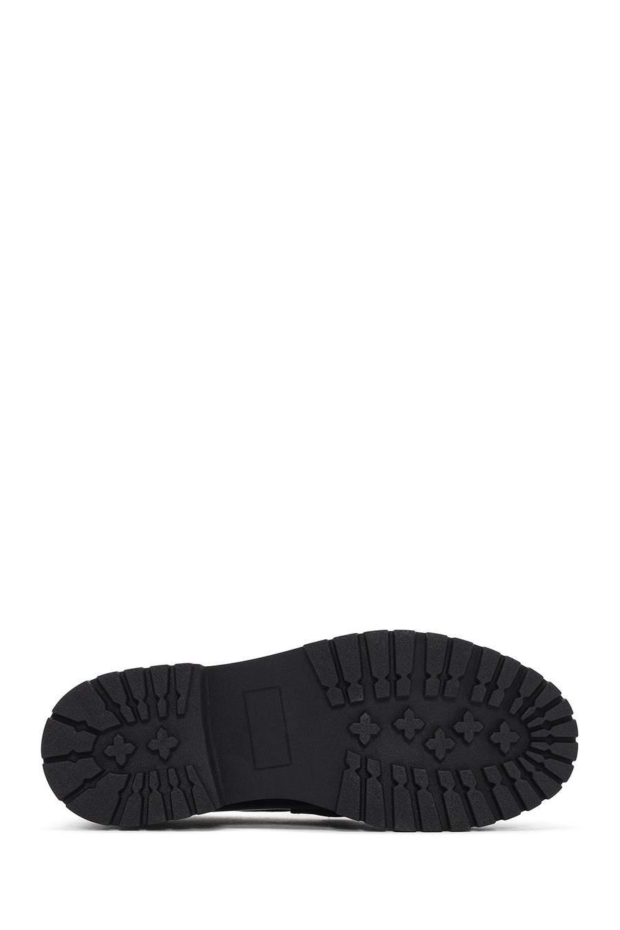 Kadın Siyah Kalın Tabanlı Deri Maskülen Loafer