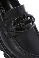 Kadın Siyah Deri Maskülen Loafer | Derimod