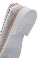 Kadın Gri Süet Deri Maskülen Loafer | Derimod